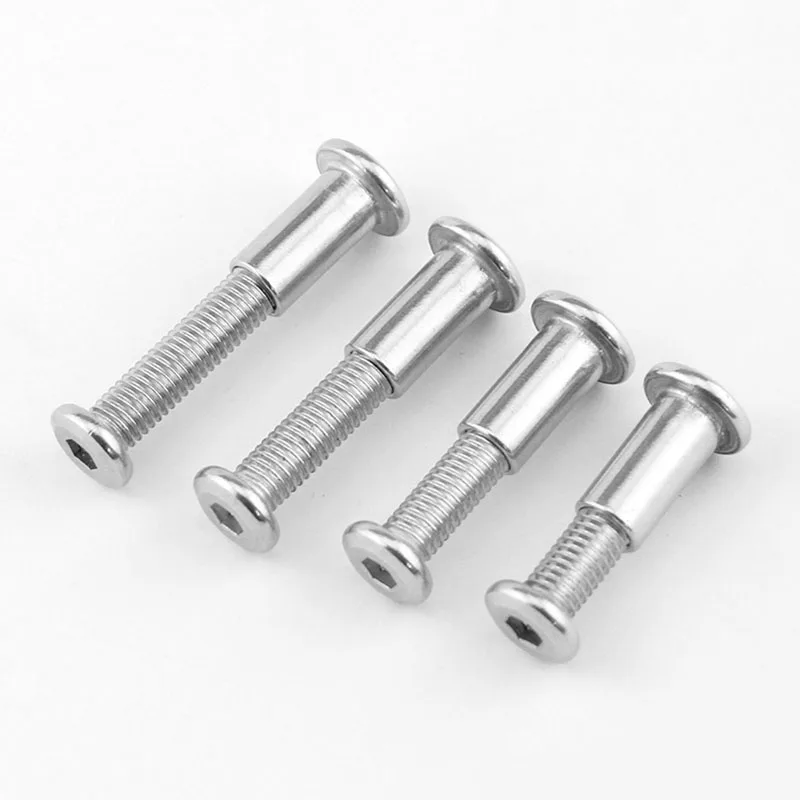 M8 Flat Head Set Screw Hex Socket Fastener Children's Bed Furniture Chair Table Cabinet Fittings Combination Connecting Bolt