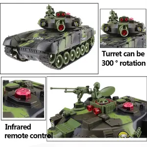 Super RC Tank Launch Toys for Kids, Cross-Country Traked, Remote Control Vehicle, Charger, Battle Boy, Gift for Boys, 33cm 10 Main Sales Remote Control Tank - №7