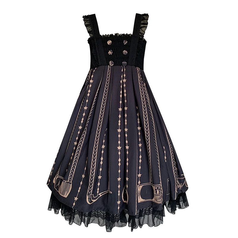 Robe princesse lolita pour filles, douce, vintage, mignonne, imprimé victorien, kawaii, gothique, lolita jsk loli cos