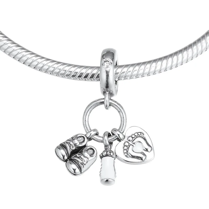 

Free Shipping My Little Baby Dangle Charm Sterling Silver Jewelry For European Bracelets Woman DIY Beads For Jewelry Making