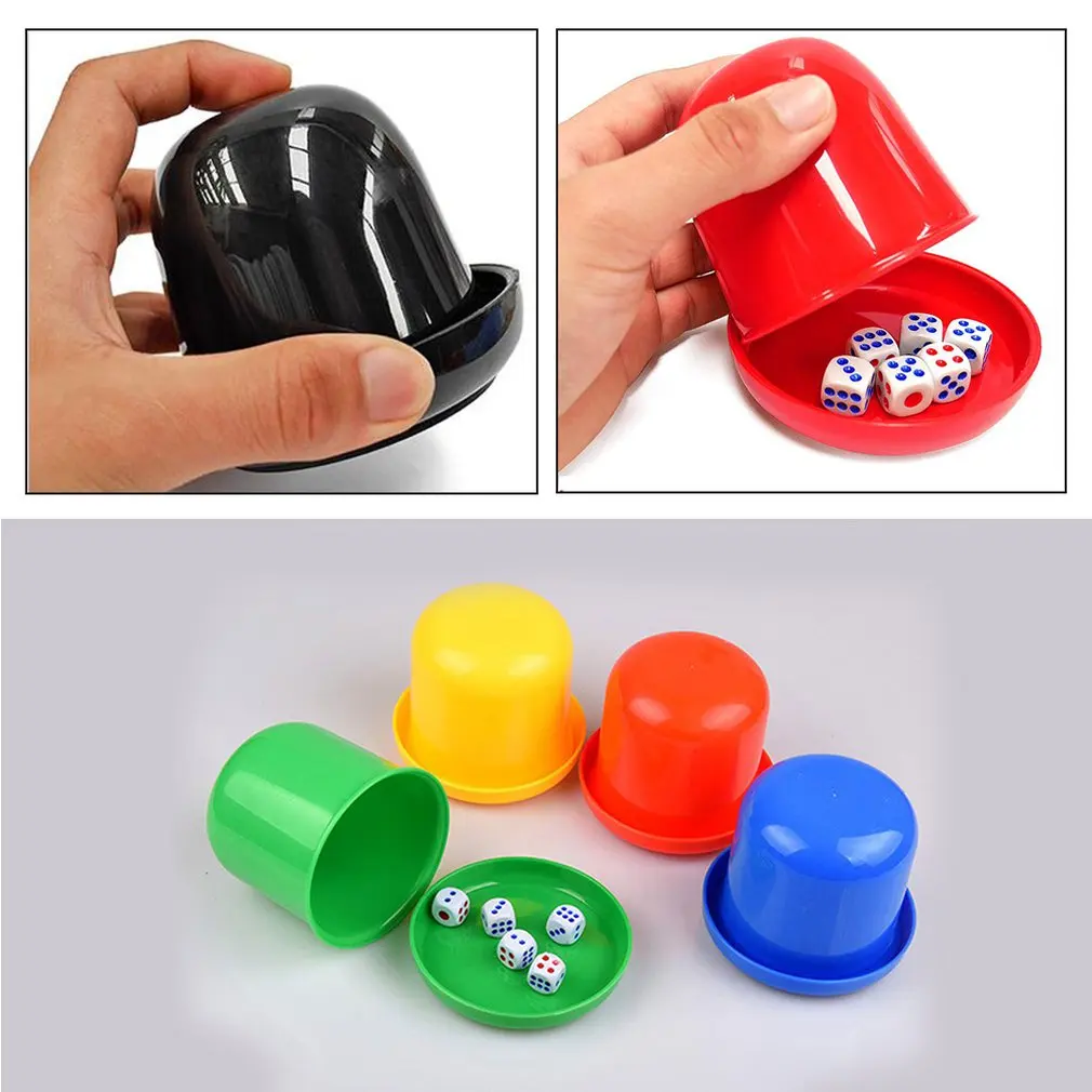 12mm Thickened Bottom Sifting Bar Pub Games Board Game Combination Color Screen Cup Thickening Tap Dice Cup Set