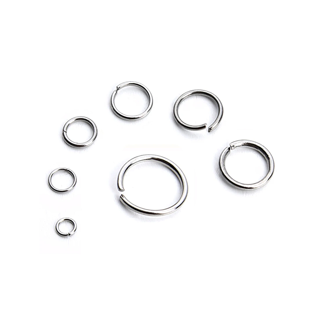 1Box 3-10mm Mixed Edelstahl Offene Binderinge Split Ringe Anschlüsse Für Diy Schmuck Machen DIY Halskette handwerk Zubehör – Detail 2