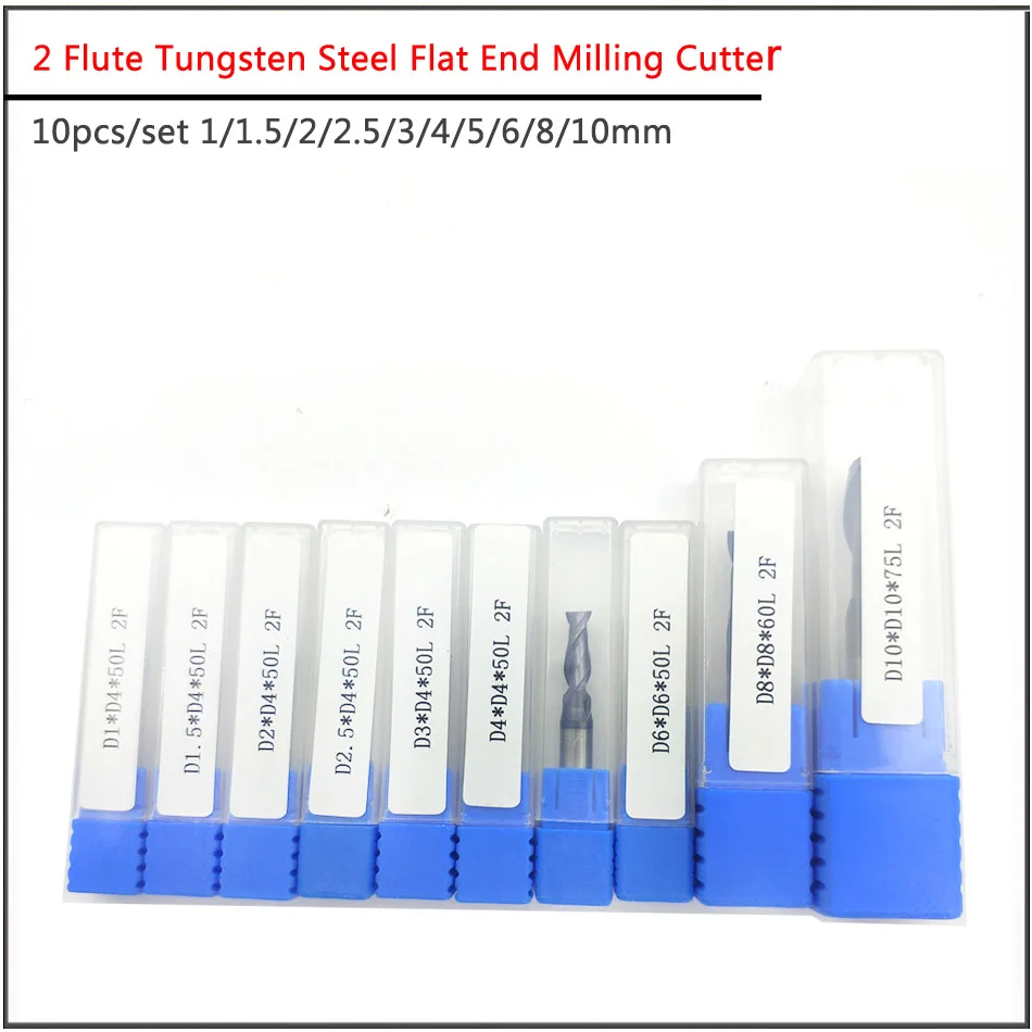 фréza 2 الناي 4 المطاحن نهاية الناي 1-10 مللي متر HRC50 كربيد endmill التنغستن الصلب التصنيع باستخدام الحاسب الآلي قاطعة المطحنة نهاية آلة مطحنة أدوات