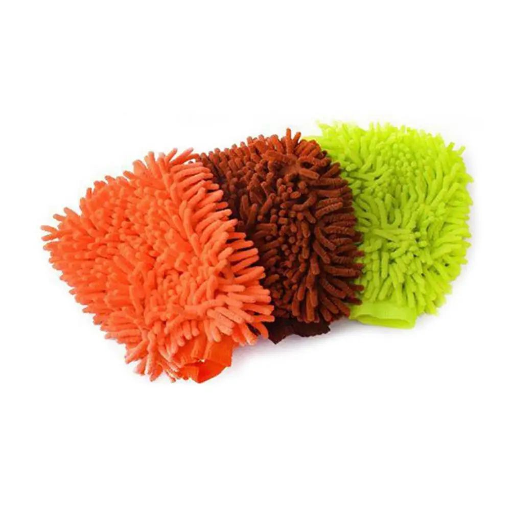 1Pc Car Wash Towels Washing Microfiber Chenille Mitt Auto Cleaning Glove Dust Washer Soft Drying Cloth Hemming Wash Towel