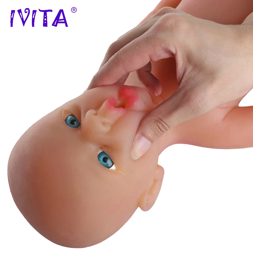 IVITA-WG1519 Poupées Reborn en Silicone, Nouveau-né, Nourrisson, Tout-petit, Peau Réaliste, Doux, Jouets de Haute Qualité, 19 Pouces, 3700g, 100% Réaliste