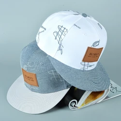 2024 New cotton denim hat affixed cloth letters casual fresh graffiti snapback caps for woman men bone hip hop baseball cap