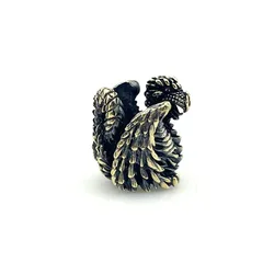 Brass Phoenix Knife Beads Woven Paracord Exquisite Gears Pearl Outdoors Tools EDC DIY Lanyard Pendants Key Rings Accessories