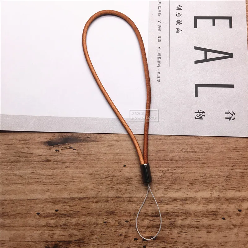 Leacther Lanyard-Vintage Leather Key Chain with Lanyard Mobile Phone Straps Strap Wrist Rope Phone for USB Flash Drives Keys