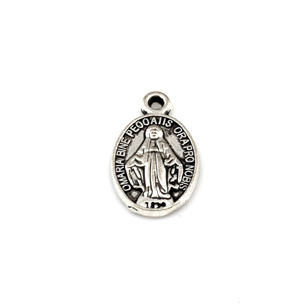 150Pcs Catholic Icon Religious Medal San Benito Alloy Charm Pendant For Jewelry Making Findings  10x17.2mm  A-385