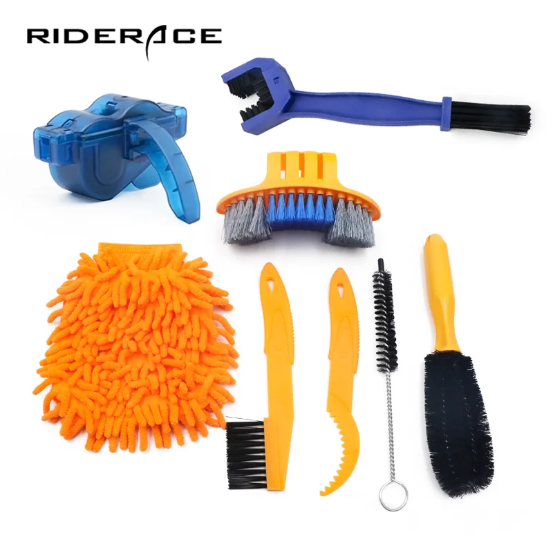 Bike Chain Cleaner Bicycle Clean Machine Brushes Road  Cycling Cleaning Brush Kit Maintenance Tools Set For Outdoor Mountain MTB