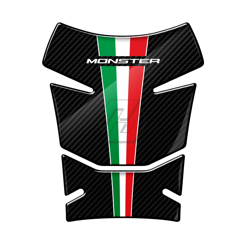 3D Resin Carbon Look Motorcycle Gas Tank Pad Protection Decals Case for Ducati Monster 600 620 695 750 800 900 1000