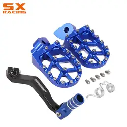 CNC Gear Shift Lever Foot Pegs Rest Footrests Pedal Footpegs For Yamaha YZ125 YZ250 2005-2021 YZ125X YZ250X YZ 125 250 125X 250X