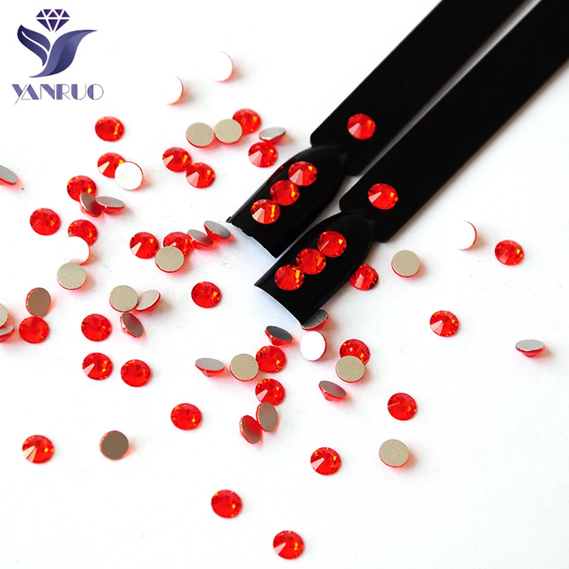 YANRUO All Sizes Non Hotfix Hyacinth Crafts Glass Flatback Rhinestones DIY Manicure Beauty Accessories Gems Nail Art Decorations