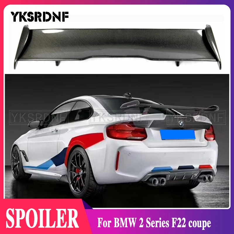 For BMW 2 Series F22 coupe M2 M3 M4 F87 spoiler 2013--2019 year real glossy carbon fiber rear wing MP style Accessories body kit