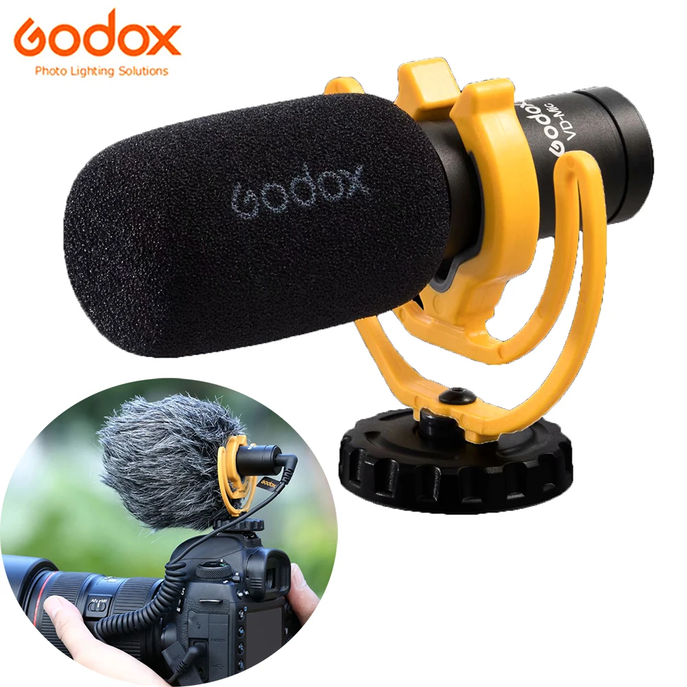 

Godox VD-Mic DSLR Shotgun Microphone Directional Compact Mic High Sensitivity for Camera DV Smartphone Live Video Interview