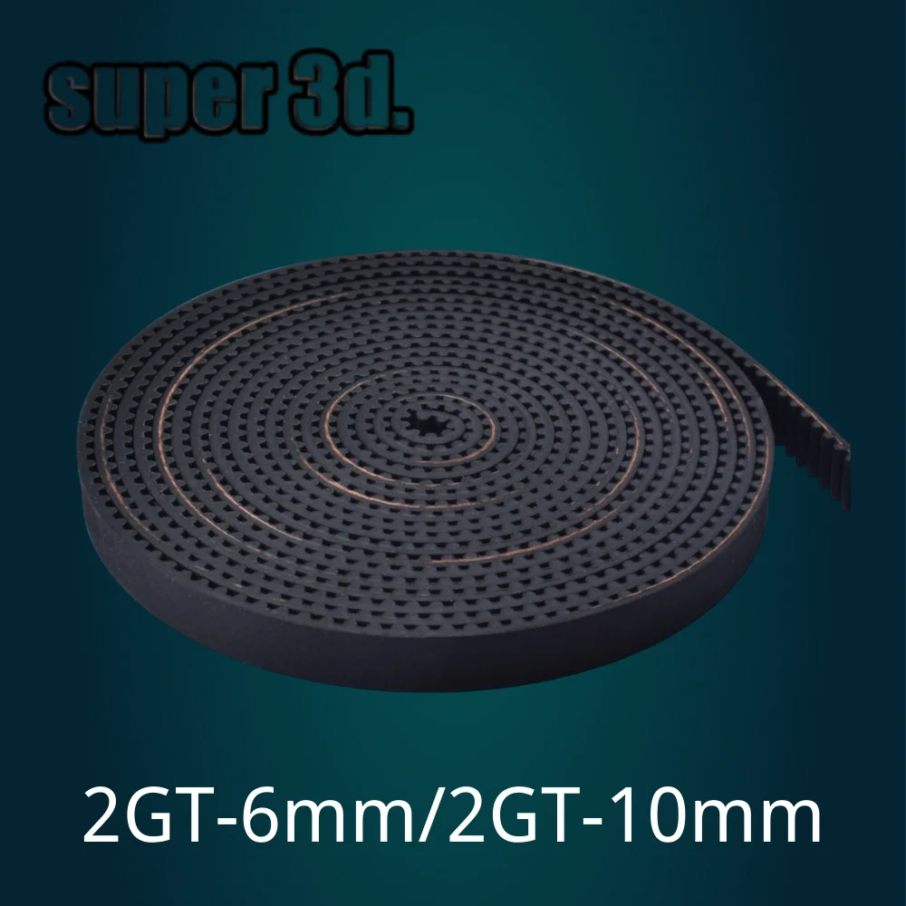 2GT Belt Synchronous Belt GT2 Open Timing Belt Width 6MM 10MM Wear Resistant for Ender3 Cr10 Anet 3D Printer Parts