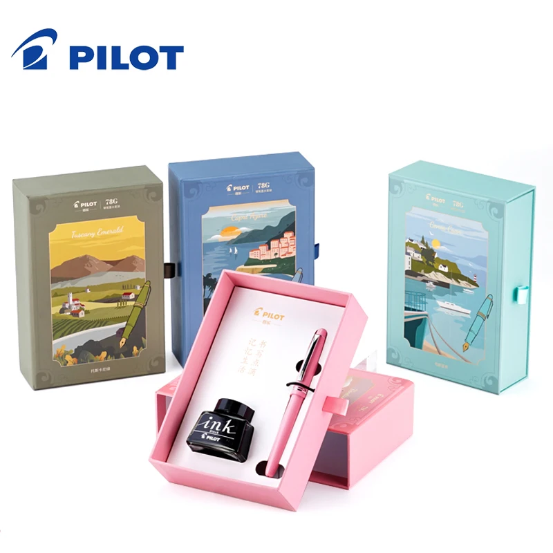 

2020 Limited New Italian Style PILOT 78G Fountain Pen Limited Gift Box Set for Students with Adult Calligraphy Ink Pen