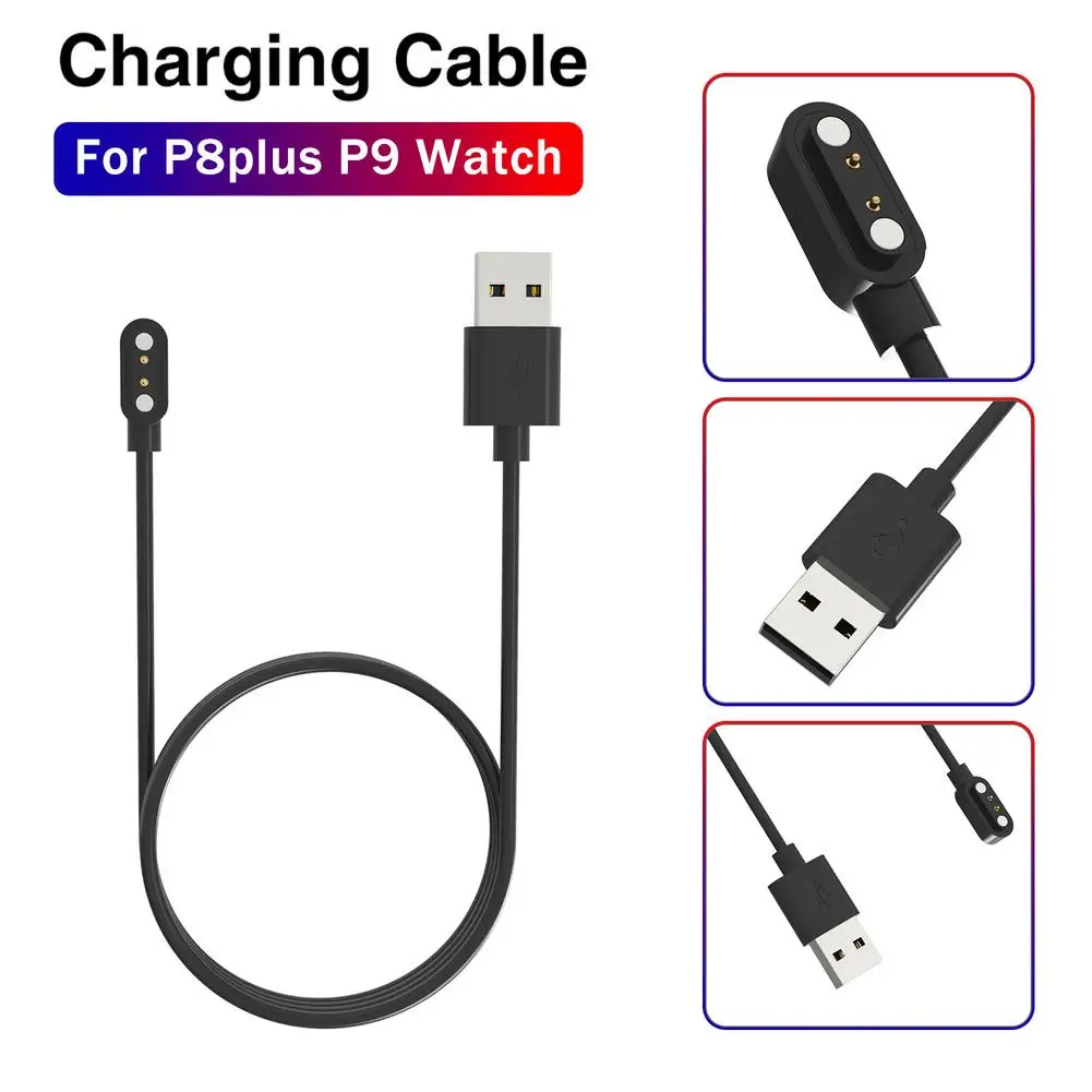 Carregador para p8 plus p9 relógio inteligente 3.3ft magnético cabo de carregamento usb cabo de linha magnética relógio cabo de carregamento dropshipping