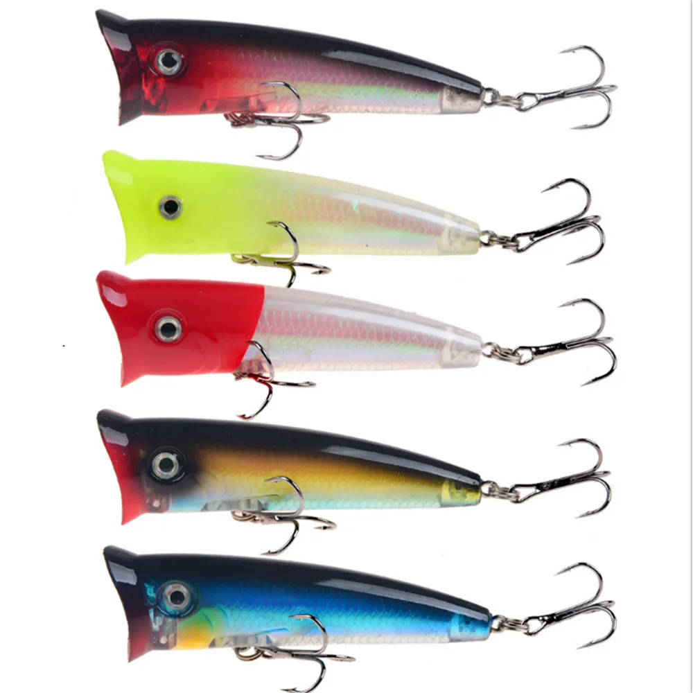 1pcs Top Water Popper Wobbler Fishing Lure 7cm 10g Japan Isca Artificial Crankbait Hard Baits Fake Fish Carp Pike Fishing Tackle