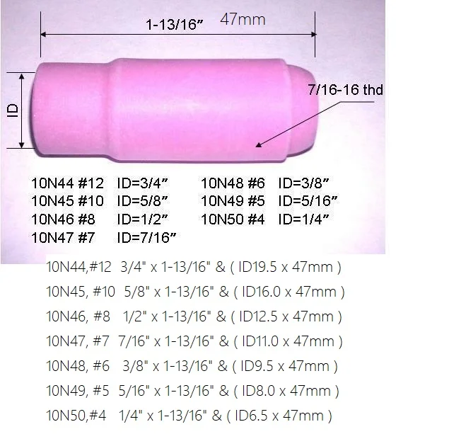 TIG Collet Bodies Alumina Nozzle Back Cap Fit DB PTA SR WP 17 18 26 TIG Welding Torch 28pcs