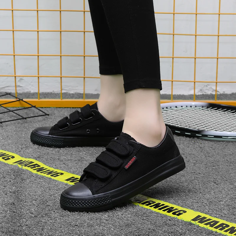 통기성 캔버스 신발, 남녀 공용 플랫 스니커즈, 로우 탑, 봄 캐주얼 신발, 커플 스니커즈, 빅 사이즈 35-43
