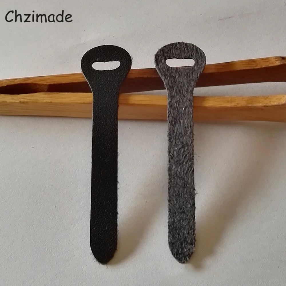 Chzimade 5Pcs/lot Detachable Leather Zipper Pull Replacement Sewing Fastener Slider For Backpack Clothes Diy Sewing Accessories