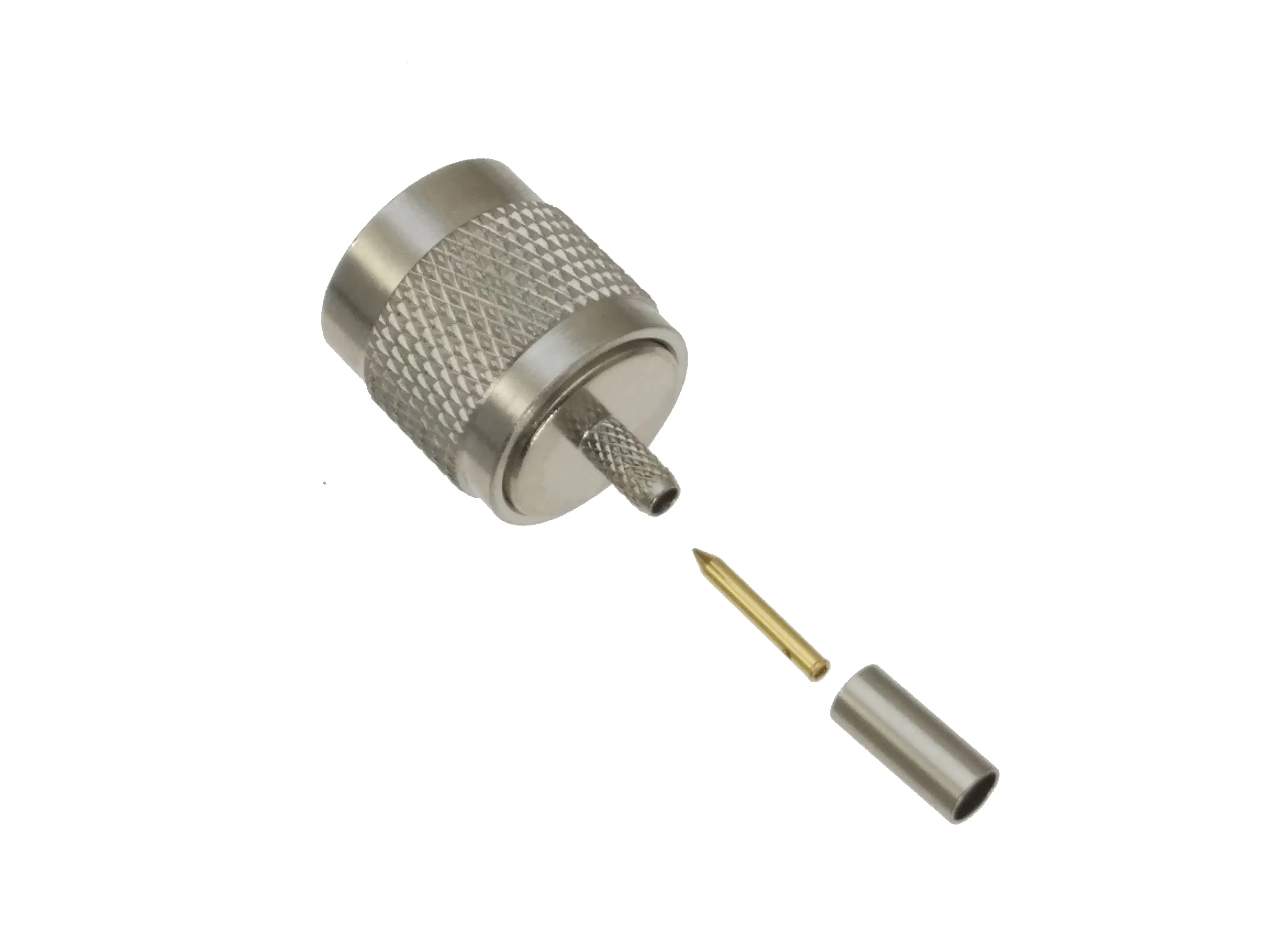 Conector TNC macho engarce RG174 RG316 LMR100, Cable recto