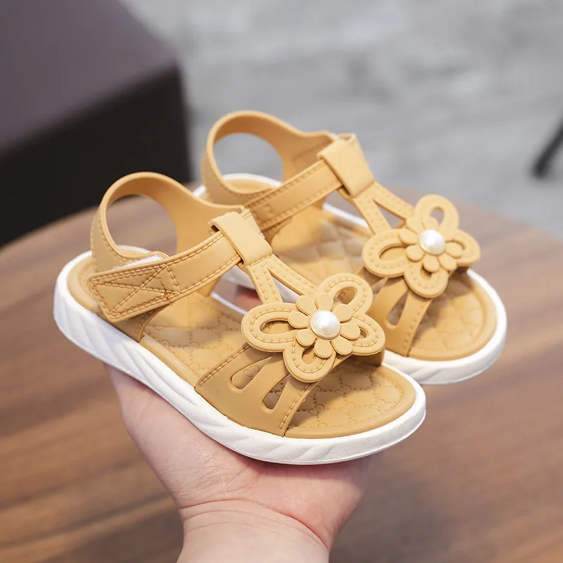 2021 Nieuwe Meisjes Sandalen Baotou Strand Schoenen 2-6 Jaar Oude Kinderen Antislip Zachte Bodem Kinderen sandalen Antislip Zomer Sandalen