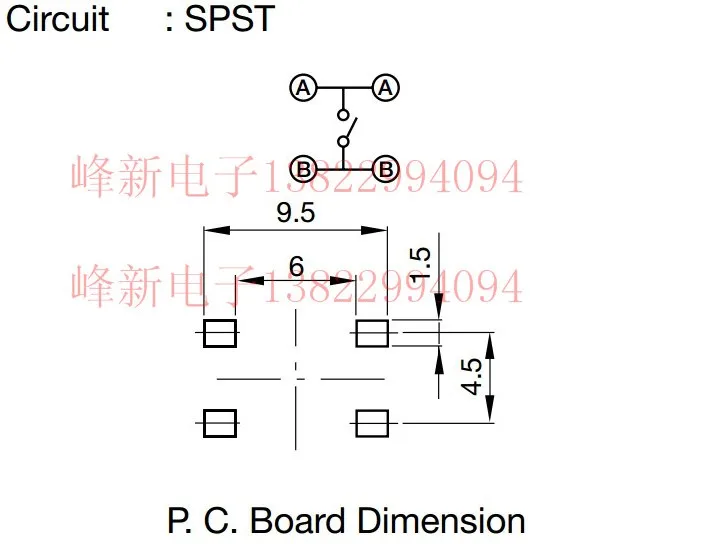 5Pcs 8*8*7 touch switch, push button switch, micro switch patch 4 feet, waterproof and dustproof