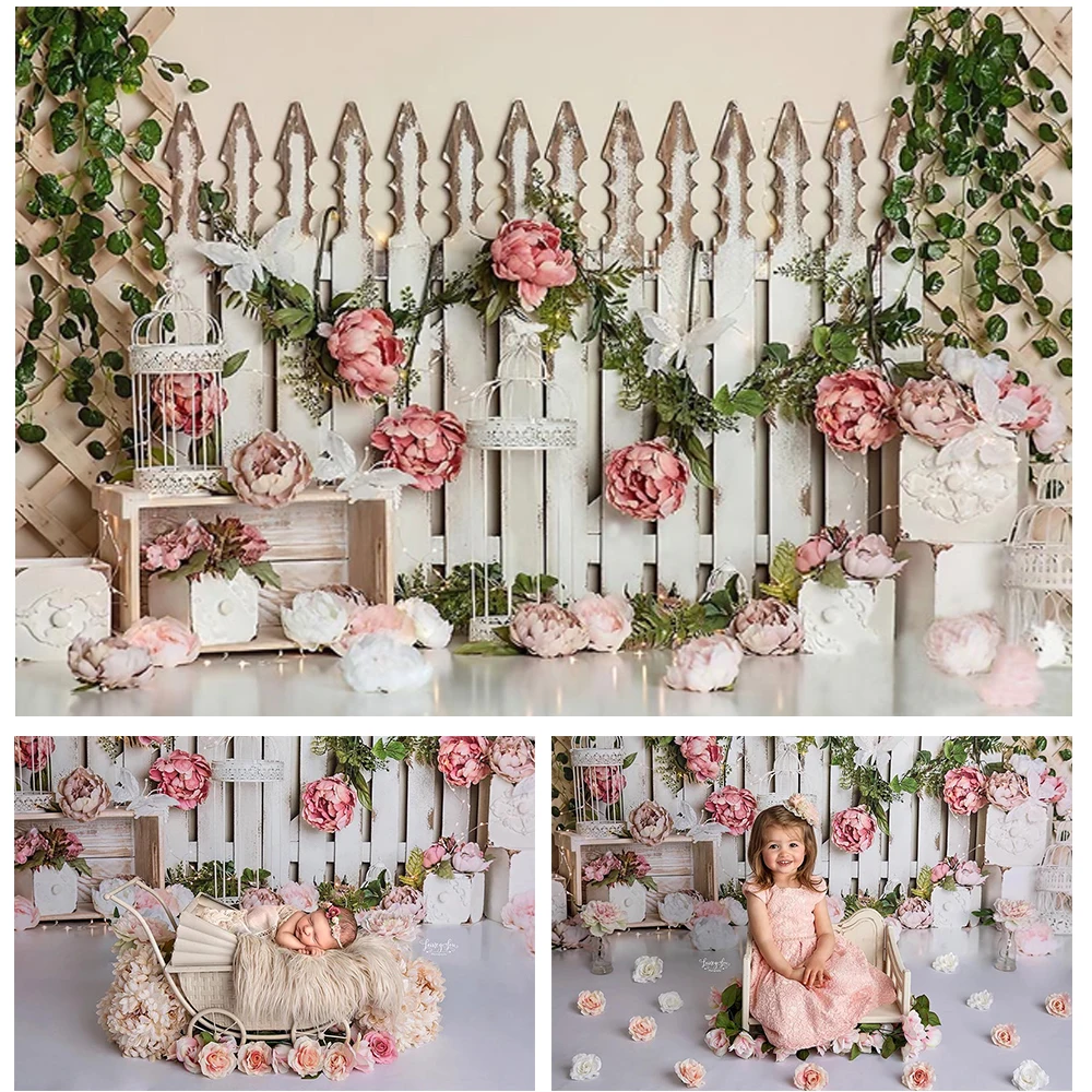 Садовый цветок, детский фон для фотосъемки, торт на первый день рождения, Samsh Plants, детский душ, портретный детский фон, реквизит для фотостудии