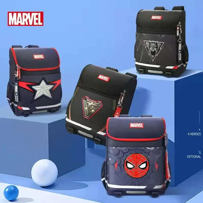 Disney 2022 New School Bags for Boys Primary Student Backpack Iron Spider Man Captain America Shoulder Bags Mochilas Escolares