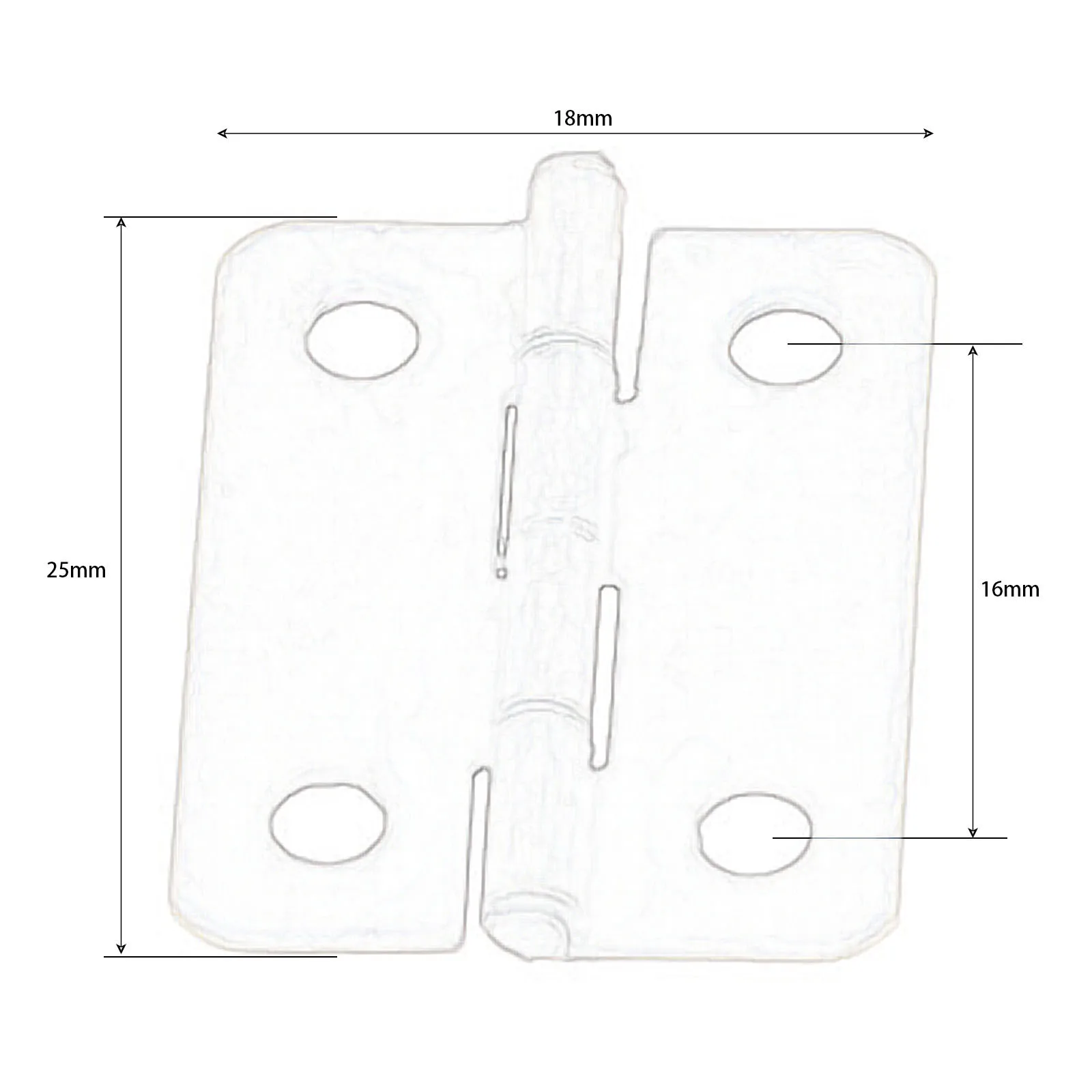 10Pcs Antique Cabinet Hinges Furniture Accessories Boxes Decorative Hinge Furniture Fittings For Cabinets 25*18mm
