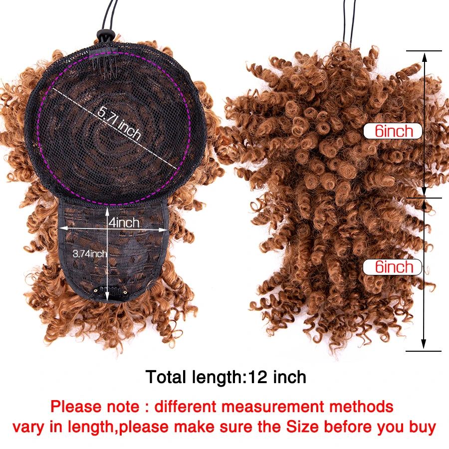 여성용 곱슬 머리 앞머리 합성 헤어 번 시뇽, 앞머리 드로스트링 포니테일 아프로 퍼프, 가짜 앞머리 헤어피스