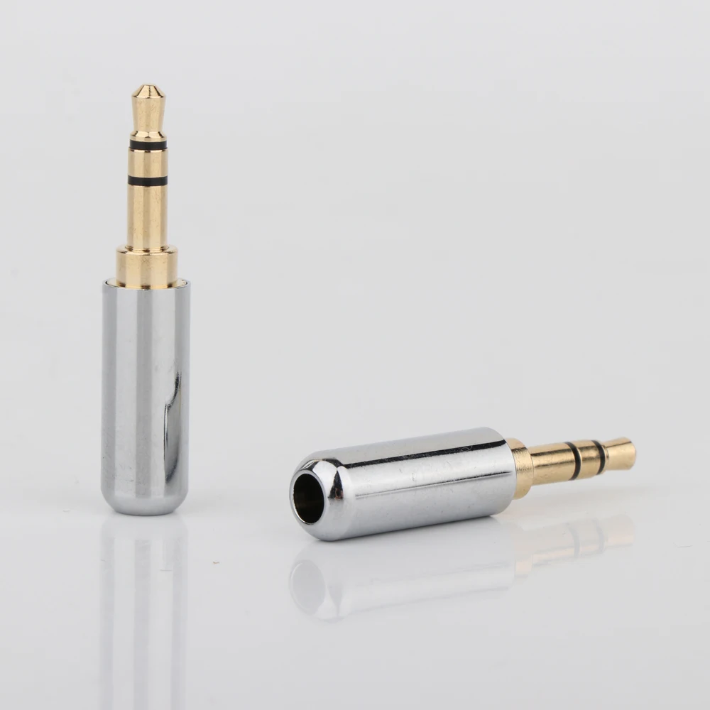 6 قطعة 3.5 مللي متر التوصيل الصوت وصلة مرفاع 3 القطب مطلية بالذهب المعادن سماعة محول لحام DIY بها بنفسك سماعة ستيريو سماعة