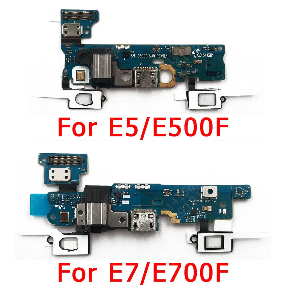 Charging Port For Samsung Galaxy E5 E7 Charge Board USB Connector PCB Ribbon Socket Flex Replacement Repair Spare Parts