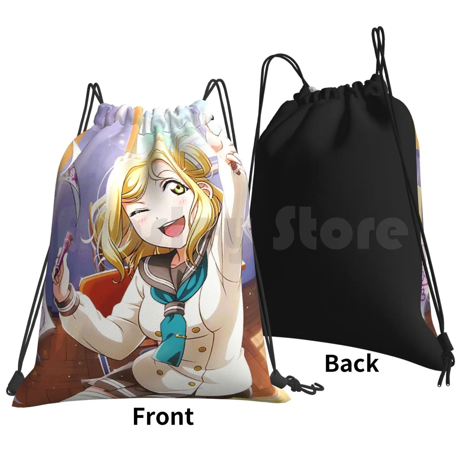 Love Live! Mari Ohara Teacher Ur Backpack Drawstring Bag Riding Climbing Gym Bag  Love Live Llsif Llsip Mari Ohara Muse