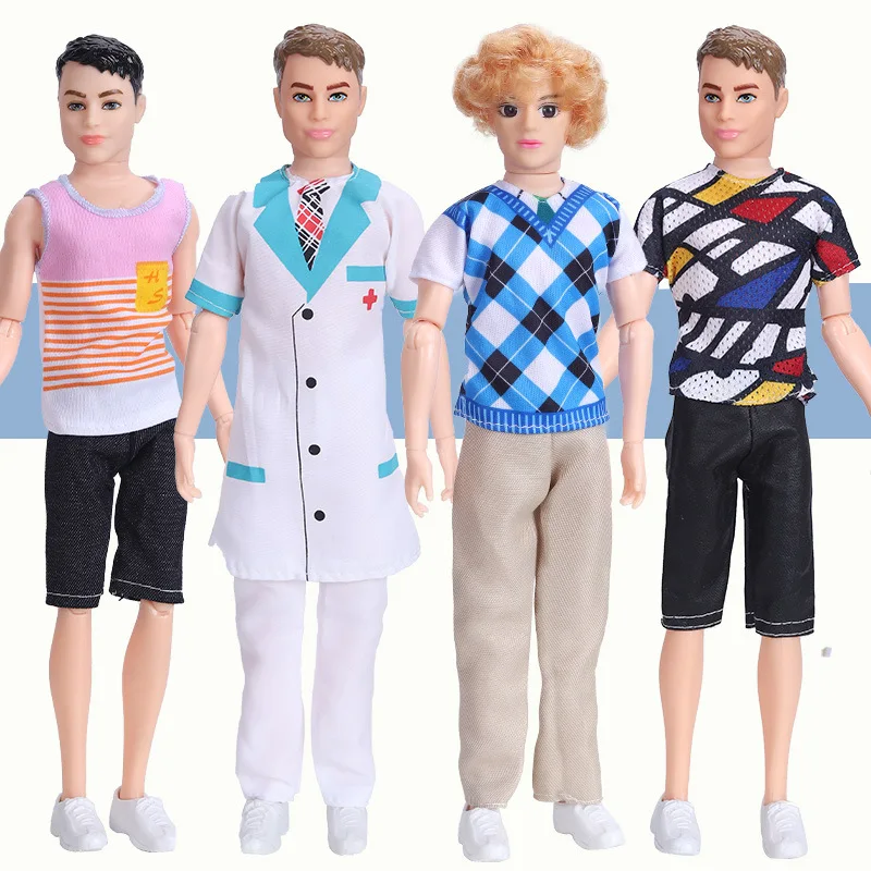 30cm Boyfriend Ken Doll Suit with Casual Clothes/Chef Clothes 1/6 Bjd Children Dress Up Toys Accessories Full Set