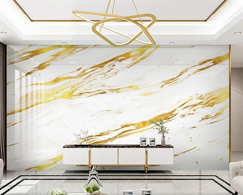 beibehang Customized modern new wallpaper golden marble pattern painting papel de parede wallpaper living room sofa background