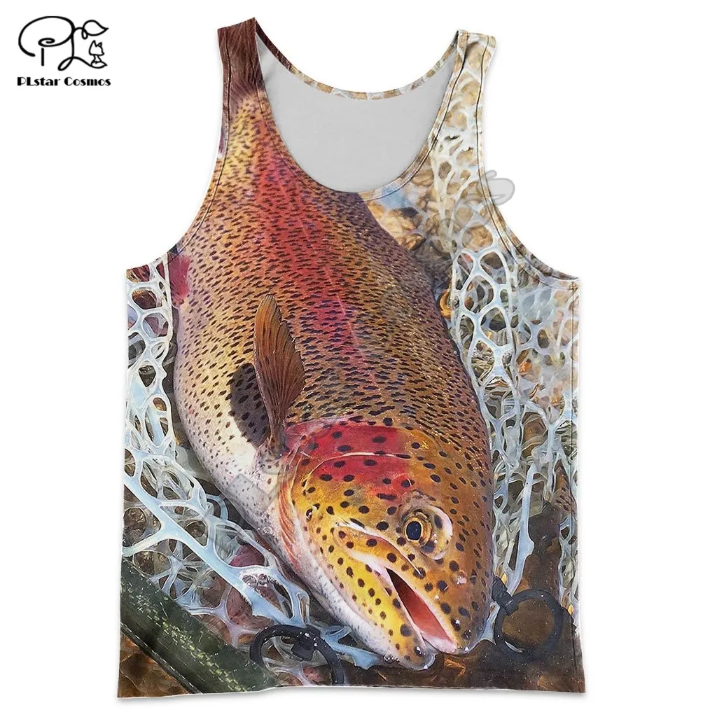 

PLstar Cosmos Beautiful Fish 3D Printed 2021 New Fashion Streetwear Hot Summer Casual Sleeveless Unisex Tank Top Vest Men F34