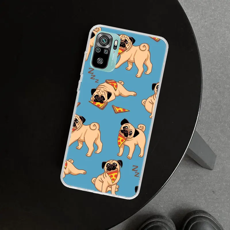 Cute Pug Dog Phone Case Cover for Xiaomi Redmi Note 13 12S 12 11 11S 11T 11E 10 Pro 10S 9 9S 9T 8 8T 7 Plus Print Coque Case Cov