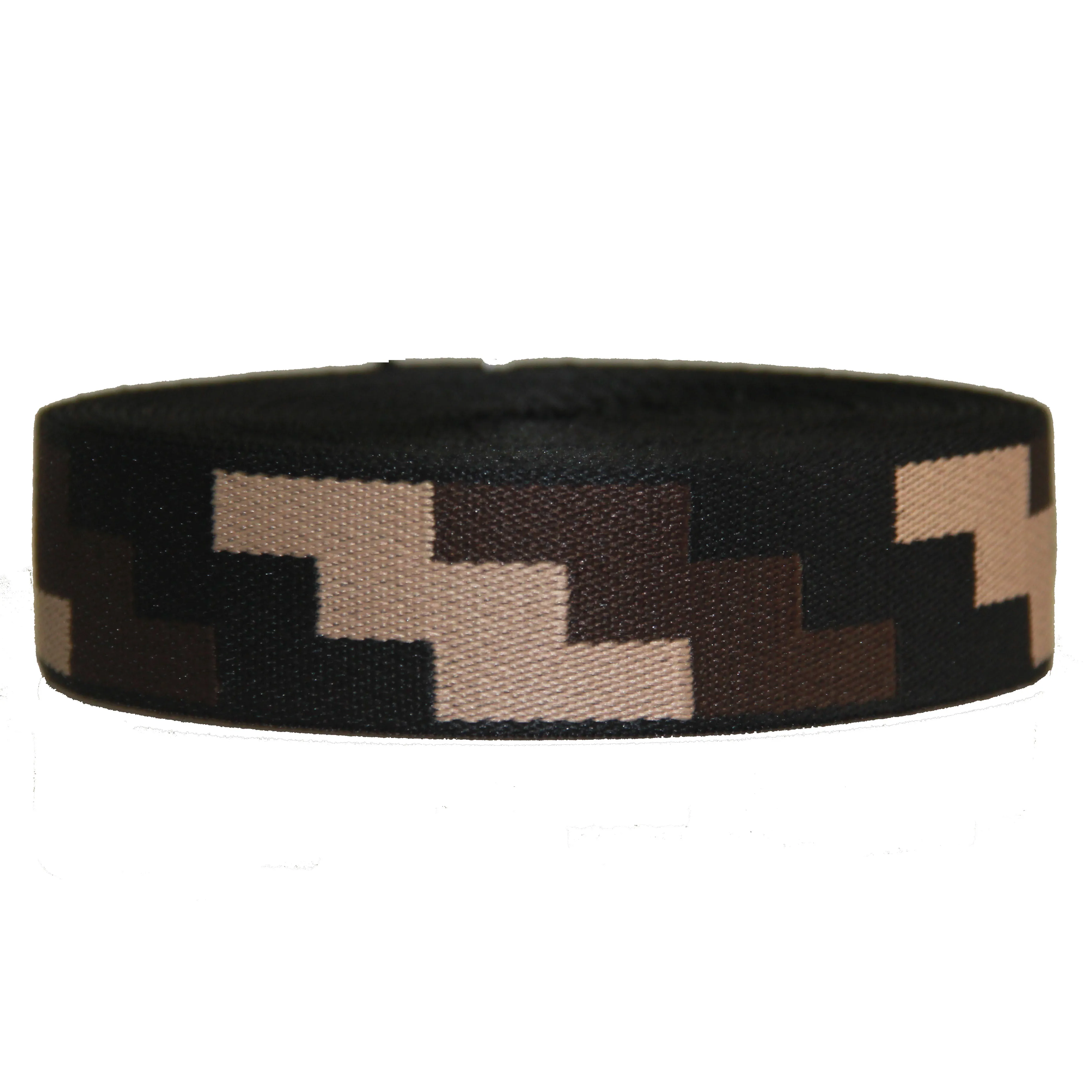 New Arrival 1.5 Inch High Quality Jacquard Polyester Webbing 38mm Wide  With Pattern Black/Coffee/Beige Color