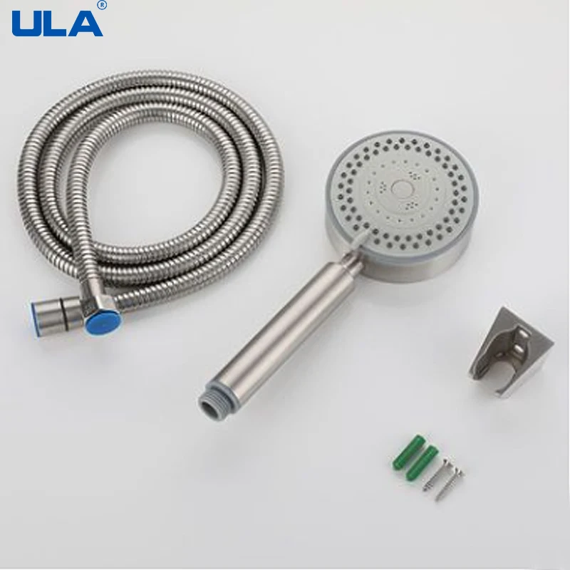 ULA Handheld Shower Head Set High Pressure 3 Function Adjustable Bath Shower Jets Removable Filter with Hose Water Saving
