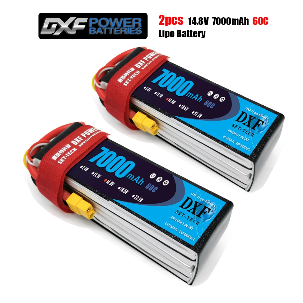 

DXF 4S 14.8V 7000mAh 60C 120C Lipo Battery 4S XT90 XT60 T Deans EC5 For FPV Drone Airplanes Car Boat Truck Helicopter RC Parts