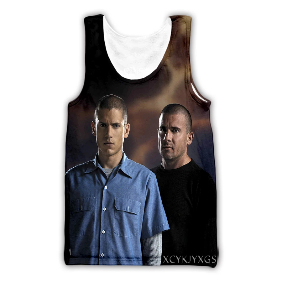 xinchenyuan Prison Break Poster 3D Printed Casual Tank Tops Summer Undershirt Shirts Streetwear for Men/Women Fashion Vest  A47