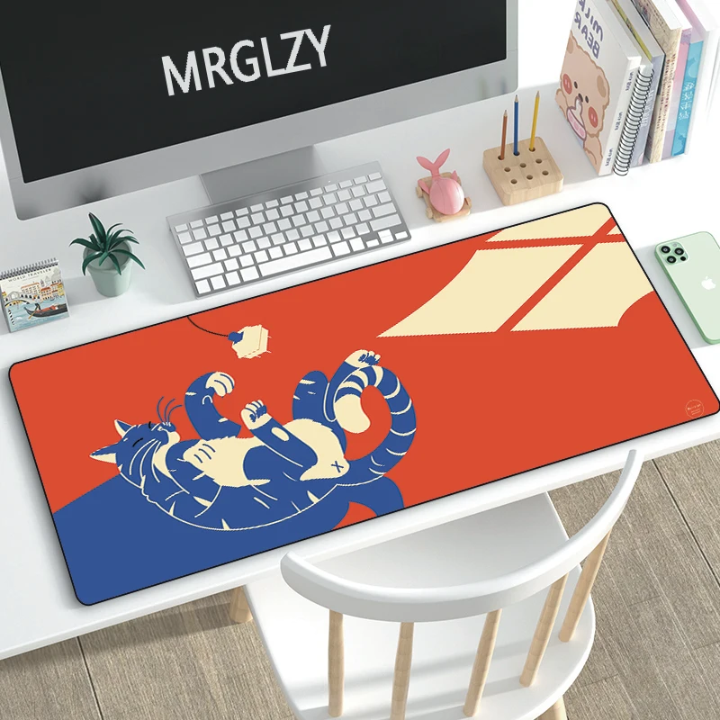 

Cute Cartoon Cats Art Mouse Pad Office Mats Kawaii Big Carpet Gaming Accessories Rubber Mouse Mat Mousepad for Computer Table