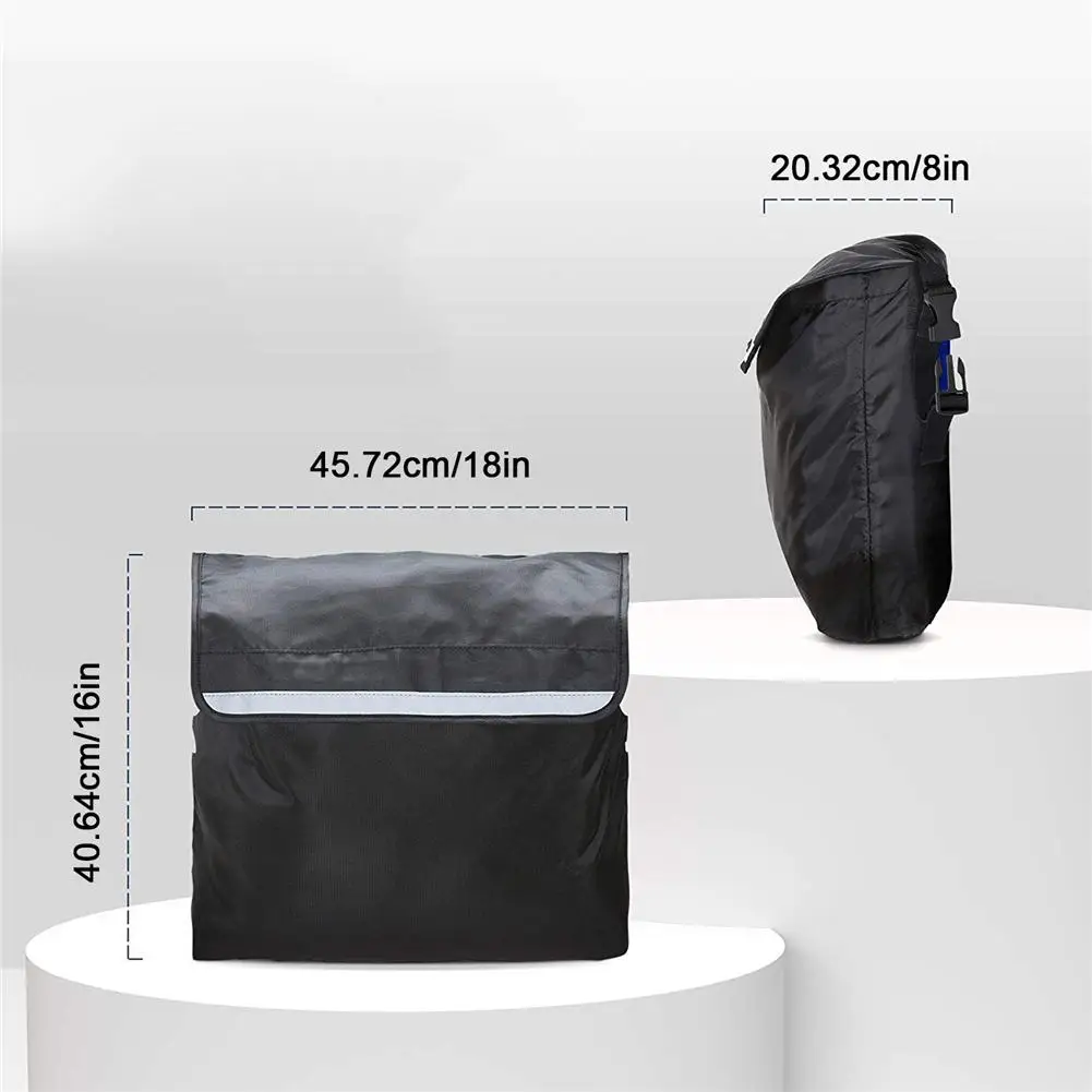 Borsa zaino per sedia a rotelle di grande capacità tracolla regolabile sedia a rotelle e accessori per camminatori borse portaoggetti laterali