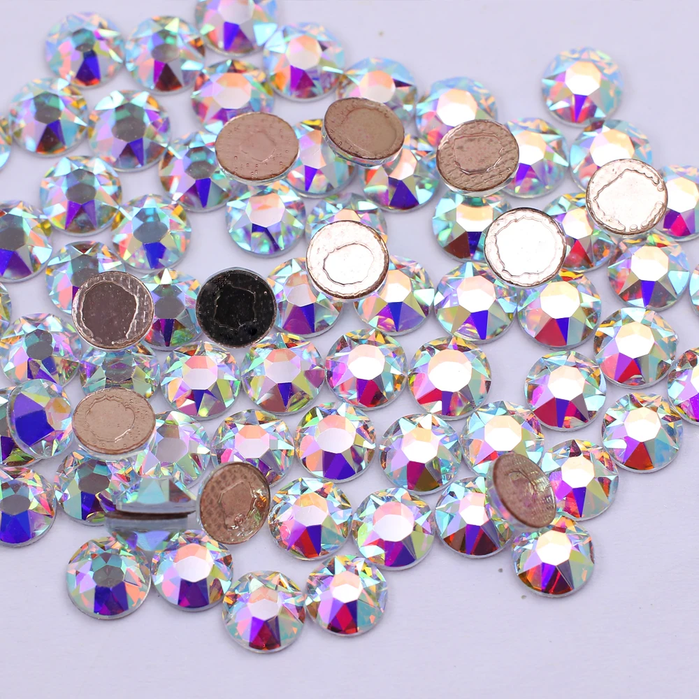 Nail Rhinestone  Hotfix Strass Glass Glitter Nailart Decoration Diamond  Applique for Nails Garment Clothes Gems