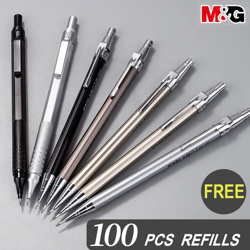 M&G 0.5mm/0.7mm Lead Mechanical Pencil with Eraser Molandi Automatic Graph Pencil Creative Modeling Student Stationery