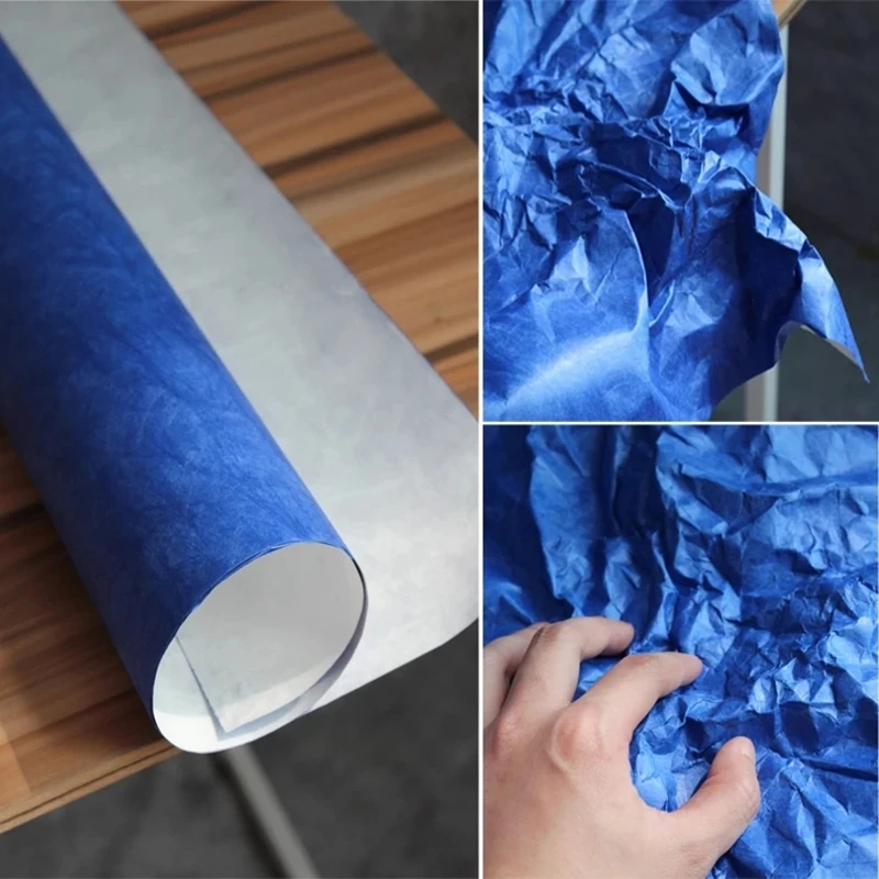 

Blue Tyvek Paper Washing Breathe Stiff Waterproof DIY Modeling Design Crafts Decor Bag Wallet Coat Clothes Designer Fabric