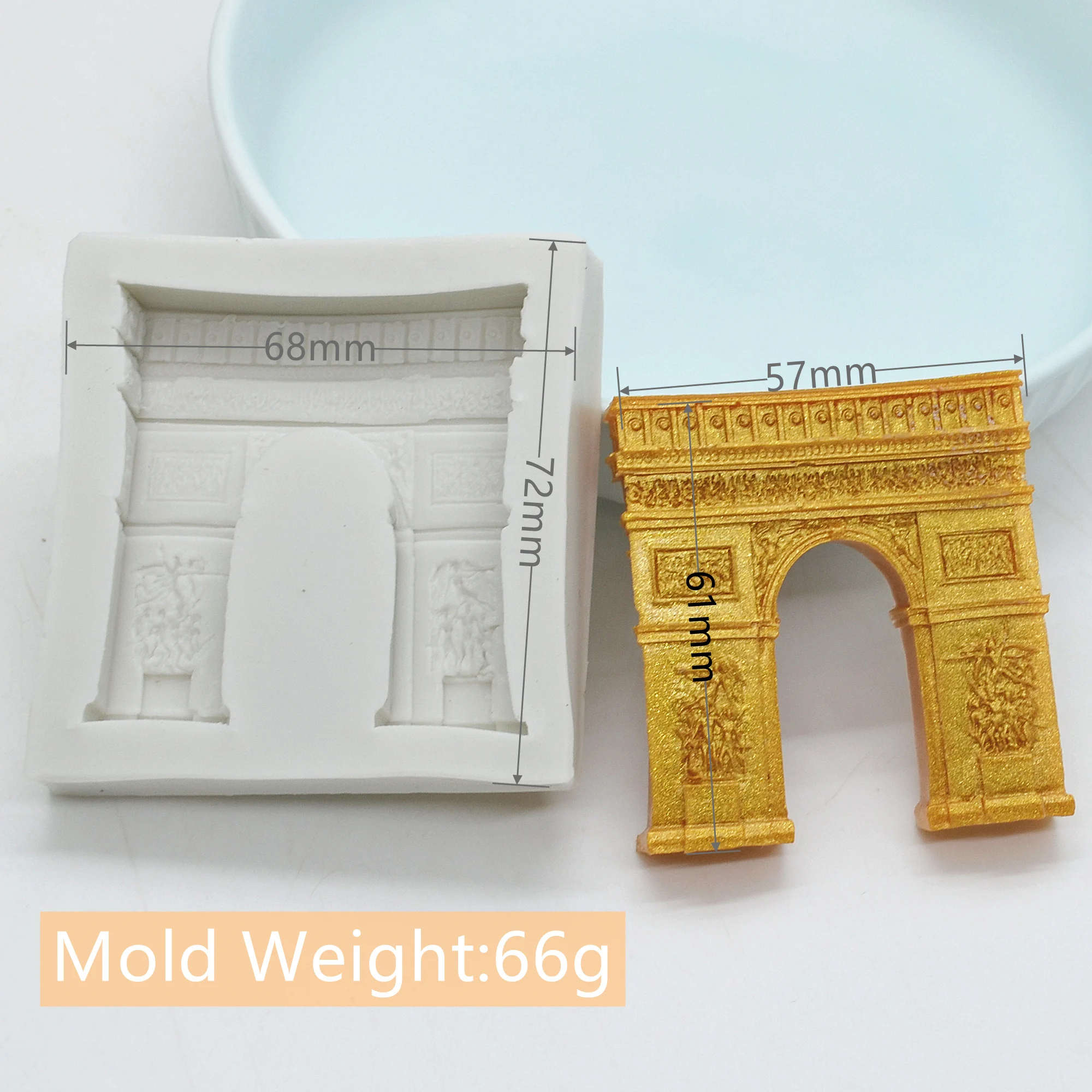 Door Cake Border Silicone Molds Fondant Cake Decorating Tools Triumphal Arch Cupcake Chocolate Mold Baking Accessories